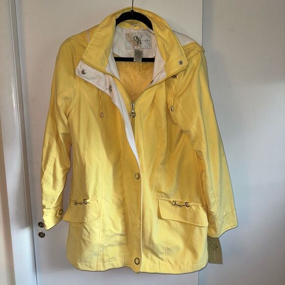 Studio Works Women’s Sunshine Yellow Zipper Coat Jacket Small NWT - Picture 1 of 13